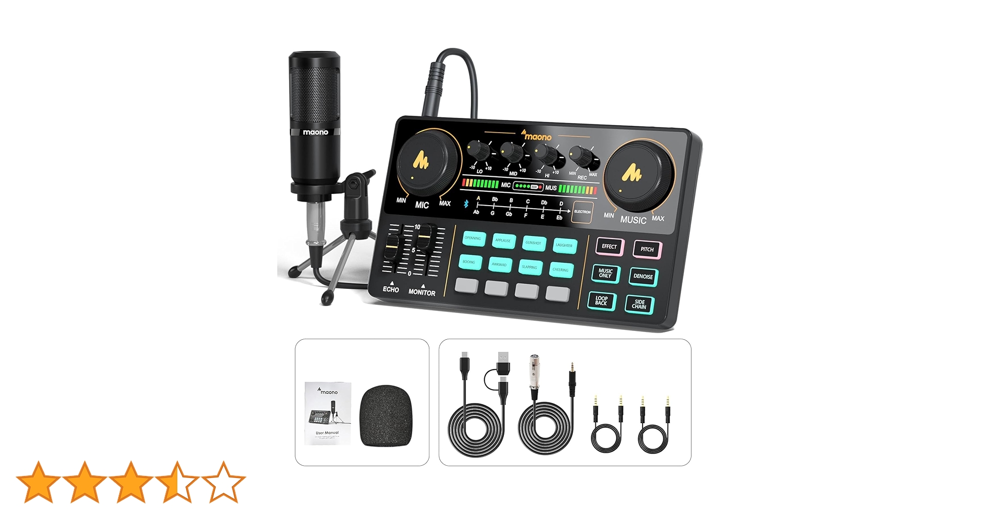 Amazon | MAONO オーディオインターフェース オーディオミキサー Mixer Amazon | MAONO オーディオインターフェース オーディオミキサー Mixer